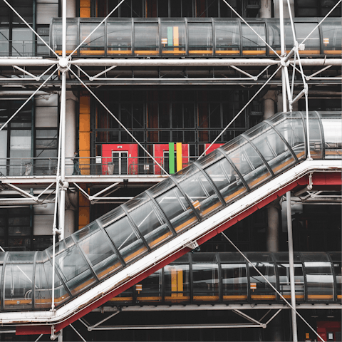 Admire modern art at Le Centre Pompidou – it's only ten minutes away