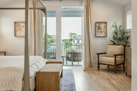 Step out onto the balcony straight from the bedroom