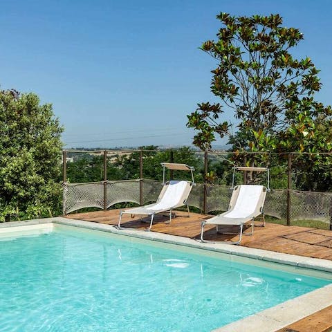 Spend a day relaxing by the swimming pool