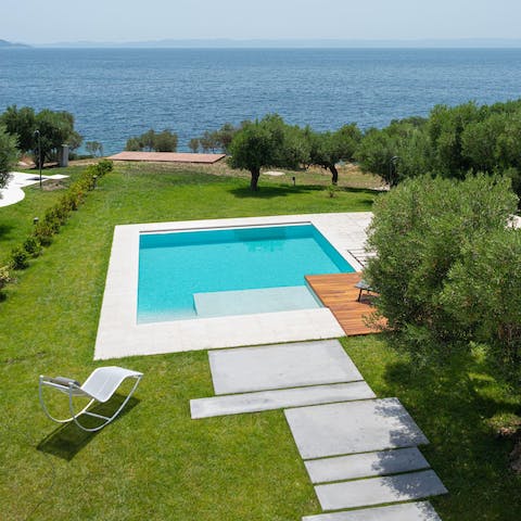 Take a dip in your pool to escape the heat of the afternoon