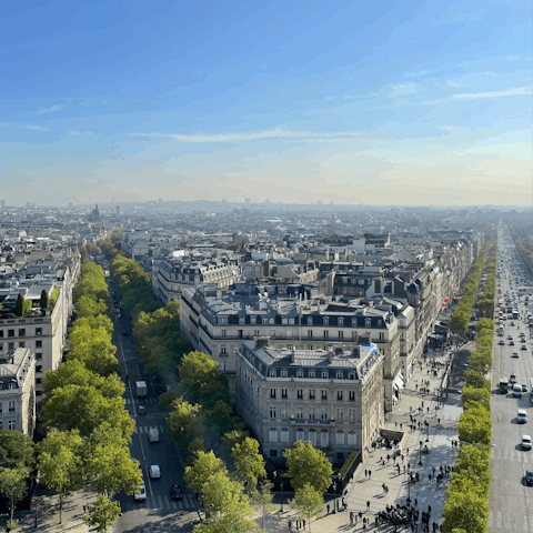 Do some shopping on the Champs-Elysées, five minutes away