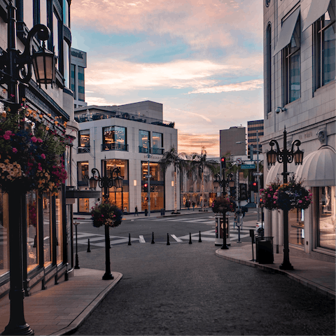 Be among Beverly Hills' boutiques and restaurants in only eight minutes by car