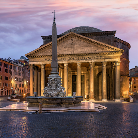 Stroll fifteen minutes to the Pantheon