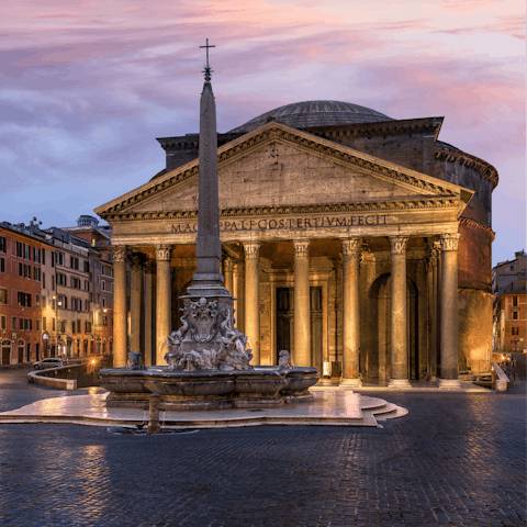 Stroll fifteen minutes to the Pantheon