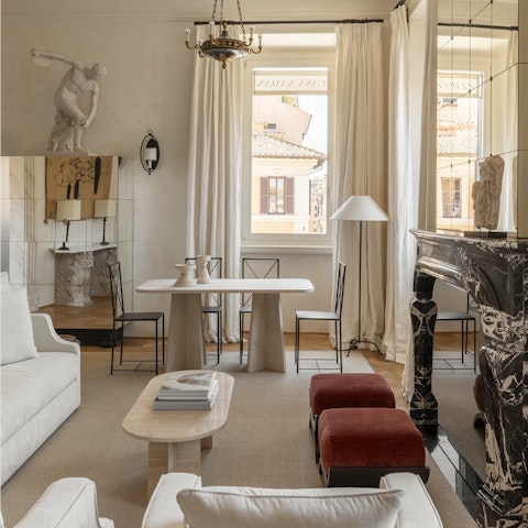 Relax in the opulent surroundings of the living space