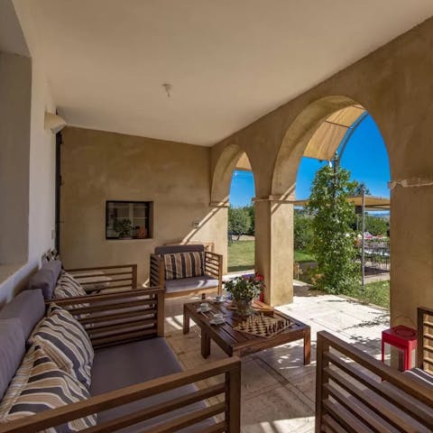 Sip an ice-cold beverage in the shade after a morning spent sunbathing