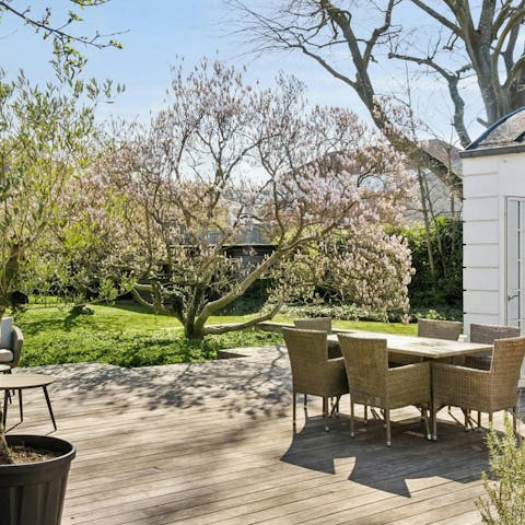 Find peace and relaxation with drinks in the garden