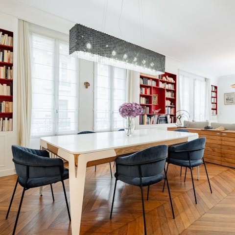 Explore the Latin Quarter's restaurants and bars or dine en famille at home