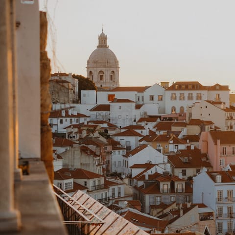Take in spectacular sunset views over the city from