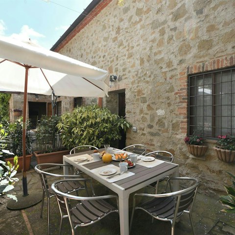 Tuck into an alfresco breakfast on the private terrace