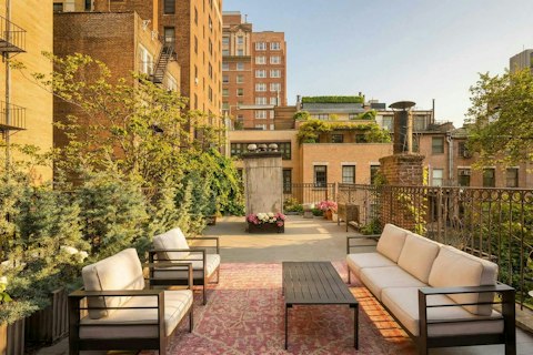 Step outside onto the terrace for sunny afternoons