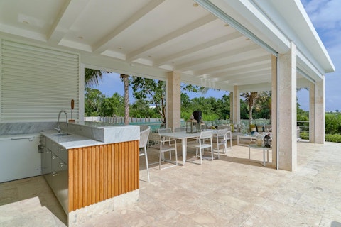 Gather on the shaded terrace to share breakfast and barbecues