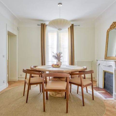 Enjoy meals in the elegant dining space