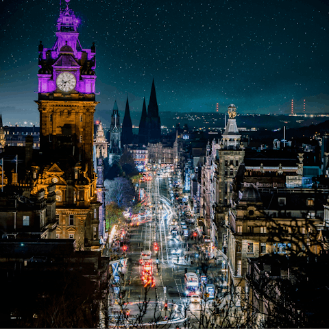Soak up the buzz of the city from Princes Street