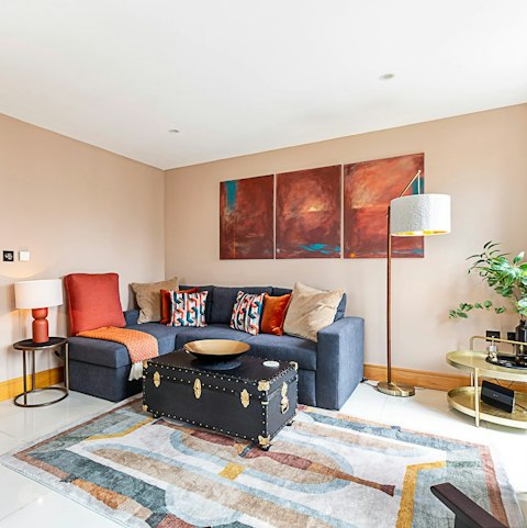 Spend your downtime reading in the cosy living space