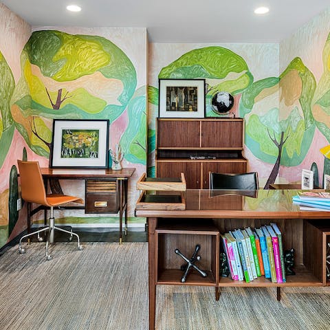 Catch up on some work in the stylish office space