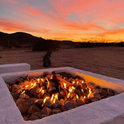 Get the fire pit blazing and scan the sky for shooting stars