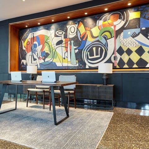 Take in the cool, modernist touches of the 1950s building