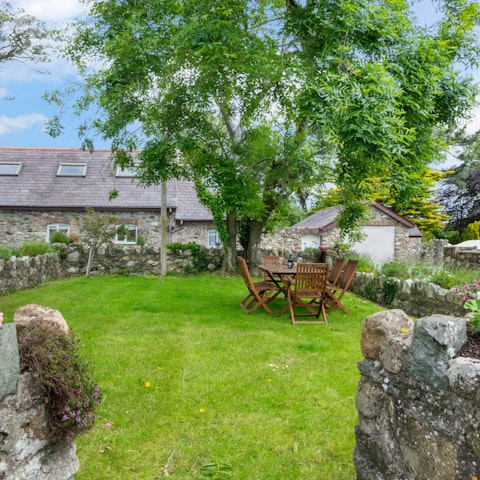Start your day with breakfast out in the enclosed garden