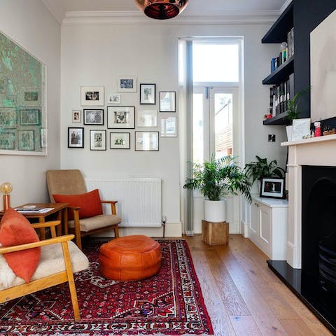 Relax in the comfy living room after a busy day of sightseeing