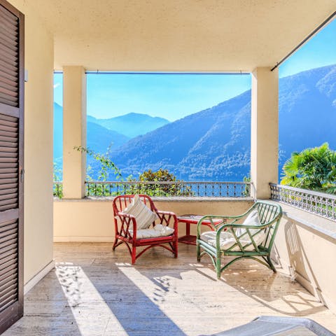 Soak in the panoramic views from the lengthy terraces