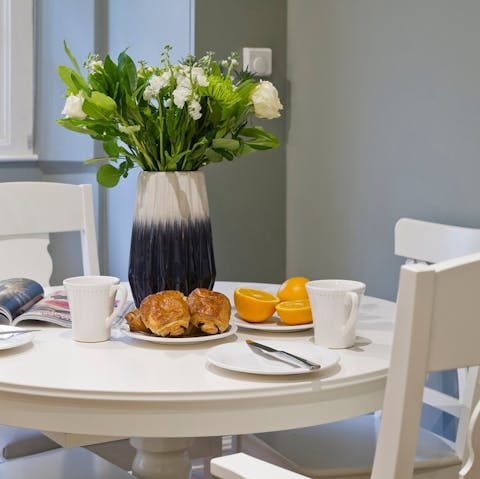 Tuck into breakfast in this stylish corner