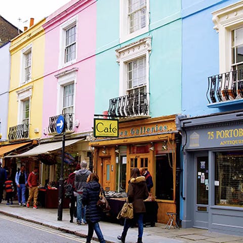 Explore the delights of nearby Portobello Road