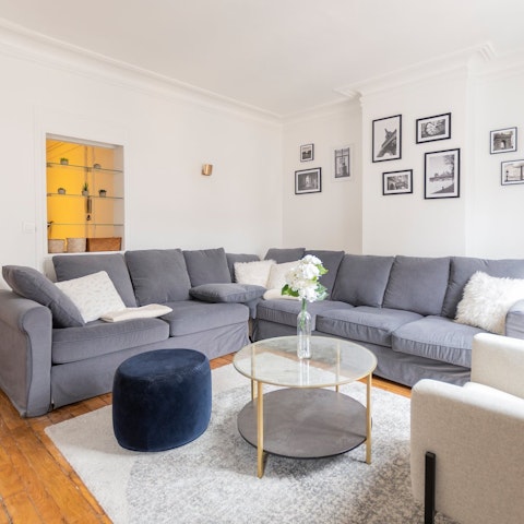 Make yourself at home in the bright, comfortable living space