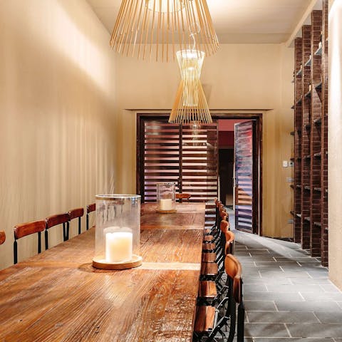 Check out the historic wine cellar in the basement