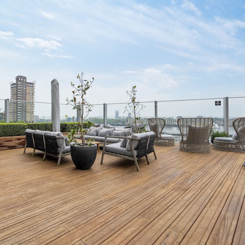 Kick back and relax on the communal rooftop terrace