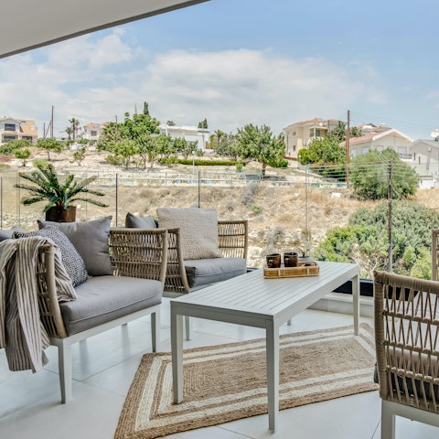 Enjoy your morning coffee with a beautiful view