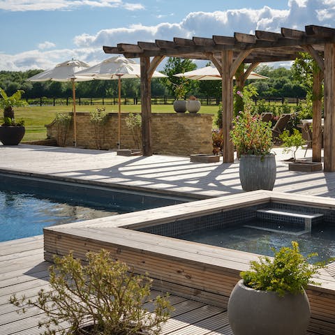 Find total relaxation whilst soaking in the jacuzzi