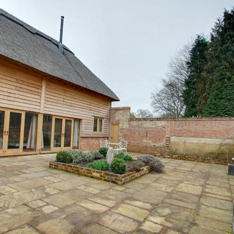 Take your drink outside and enjoy the sun-drenched patio