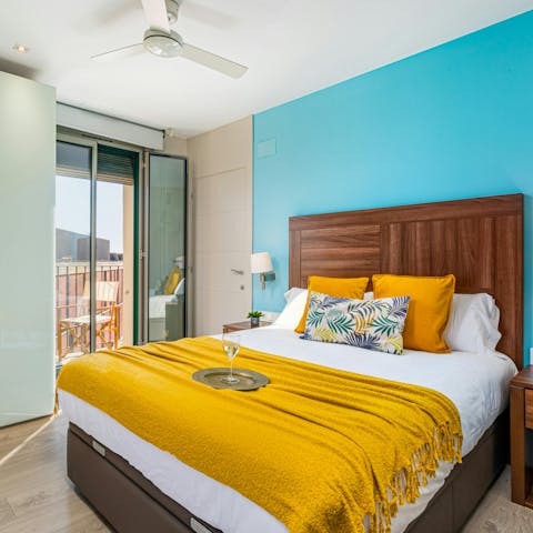 Wake up feeling refreshed in one of the tropical-inspired bedrooms