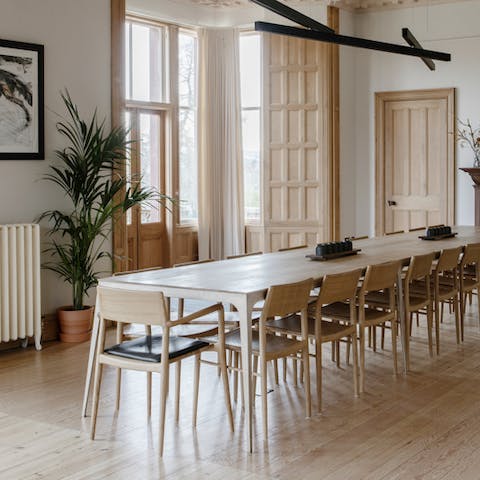 Catch up with your crew over dinner in elegant surroundings