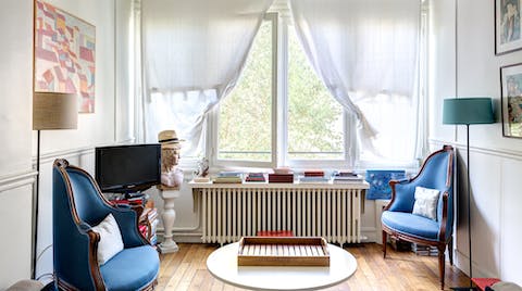 The sun-drenched living space