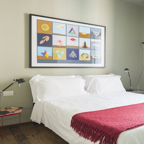 The light-filled, quirky master bedroom