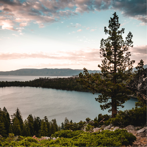 Stay a short drive from Lake Tahoe