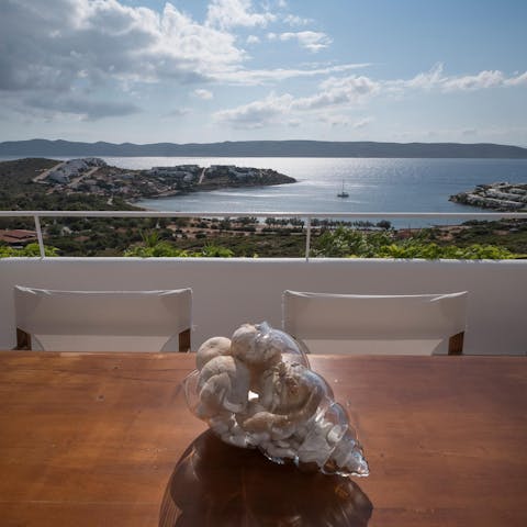 Uncork a bottle of something chilled and enjoy with a backdrop of the Athenian Riviera