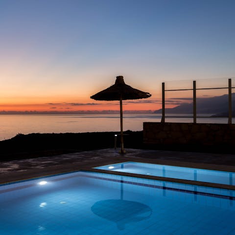 Catch a sunset from the patio