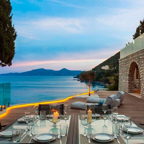 Enjoy fresh food and drink on the outdoor terrace