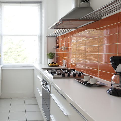 Stock up on supplies for a family feast at the nearby farmer's market