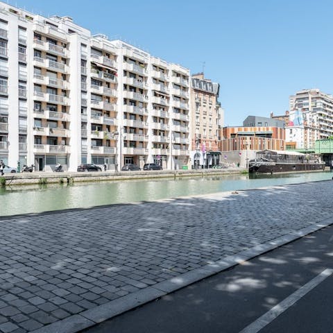 Have a short stroll over to Canal de l’Ourcq