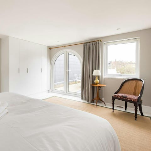 Wake up in the main bedroom and head straight onto the balcony