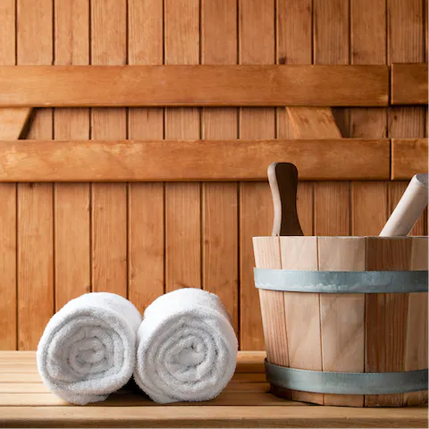 Spend time in the sauna and get that healthy, holiday glow