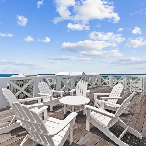 Enjoy spectacular views from the sunny rooftop deck