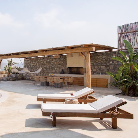 Sunbathe on the plush loungers until your heart's content