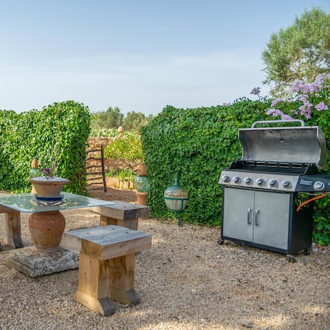 Grill up some fresh, Mallorcan fare on the barbecue for dinner