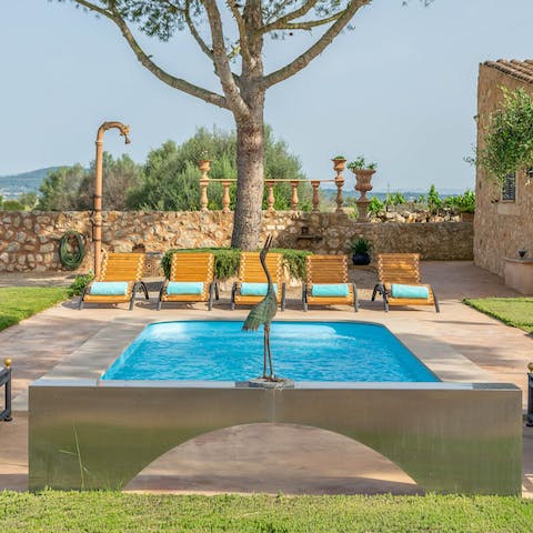 Swim a few lengths in the saltwater pool before the midday sun heats up