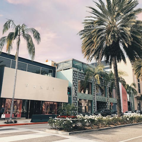 Visit Rodeo Drive for some retail therapy, nineteen-minutes away by car